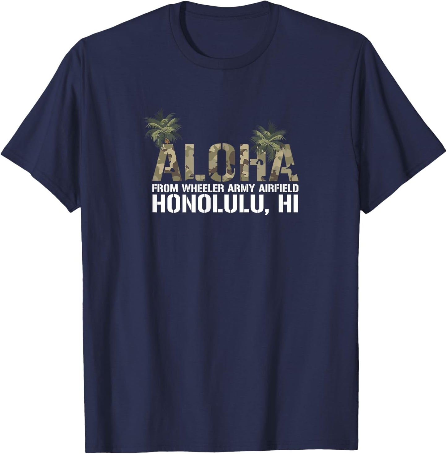 Aloha Wheeler Army Airfield Honolulu T-Shirt - T-Shirt | Navy