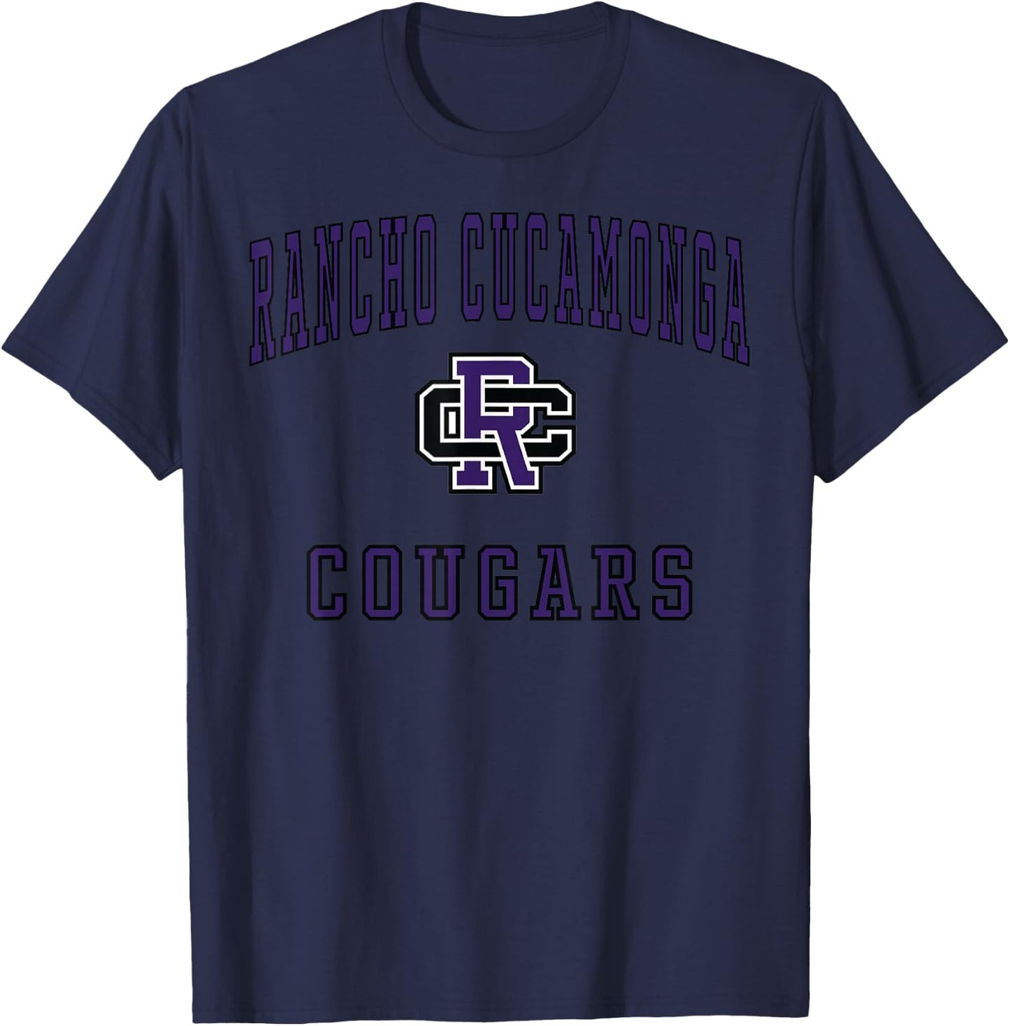 Rancho Cucamonga High School Cougars C1 T-Shirt - T-Shirt | Navy