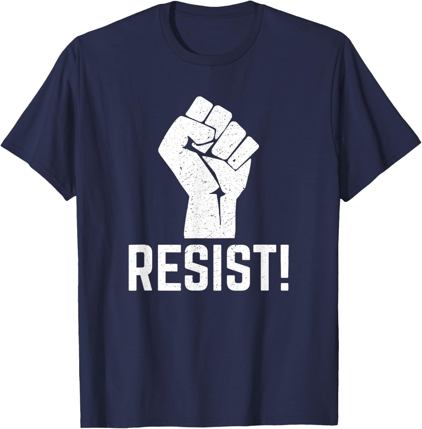 Resist & Resistance Fist T-Shirt - T-Shirt | Navy