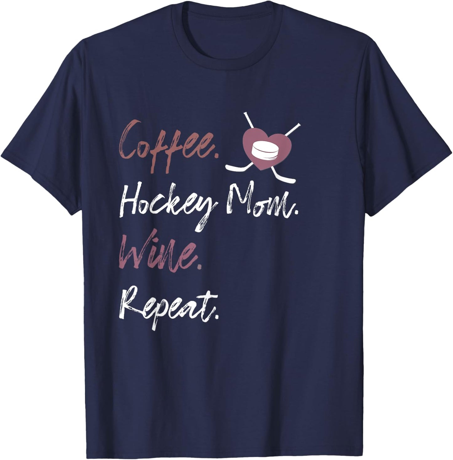 Hockey Mom Shirt Funny Hockey Mom T-Shirt - T-Shirt | Navy