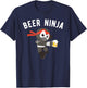 Beer Ninja Shirt, Fun Martial Arts Drinking Gift T-Shirt - T-Shirt | Navy