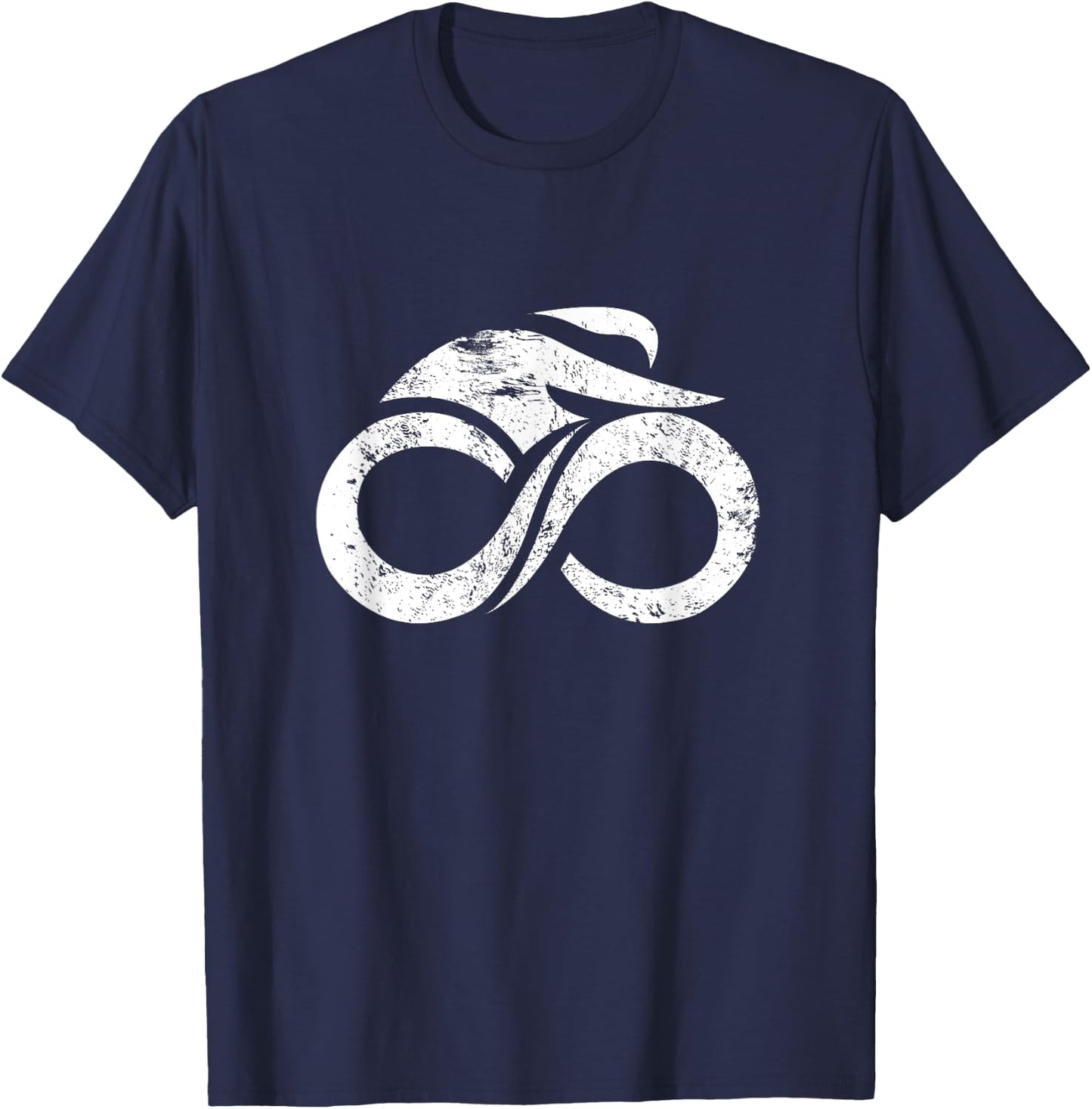 Road Bike Shirt Infinity Racing Bicycle Gift T-Shirt - T-Shirt | Navy