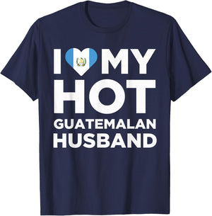 I Love My Hot Guatemalan Husband Cute Guatemala Native Relationship T-Shirt - T-Shirt | Navy