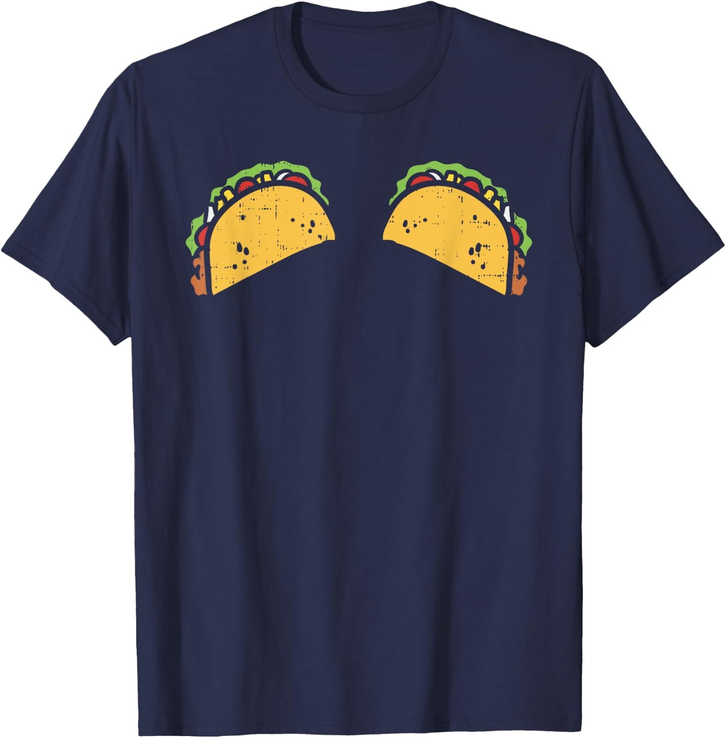 Funny Cinco De Mayo Taco Boobs Bra Shirt Foodie Gift Women T-Shirt - T-Shirt | Navy