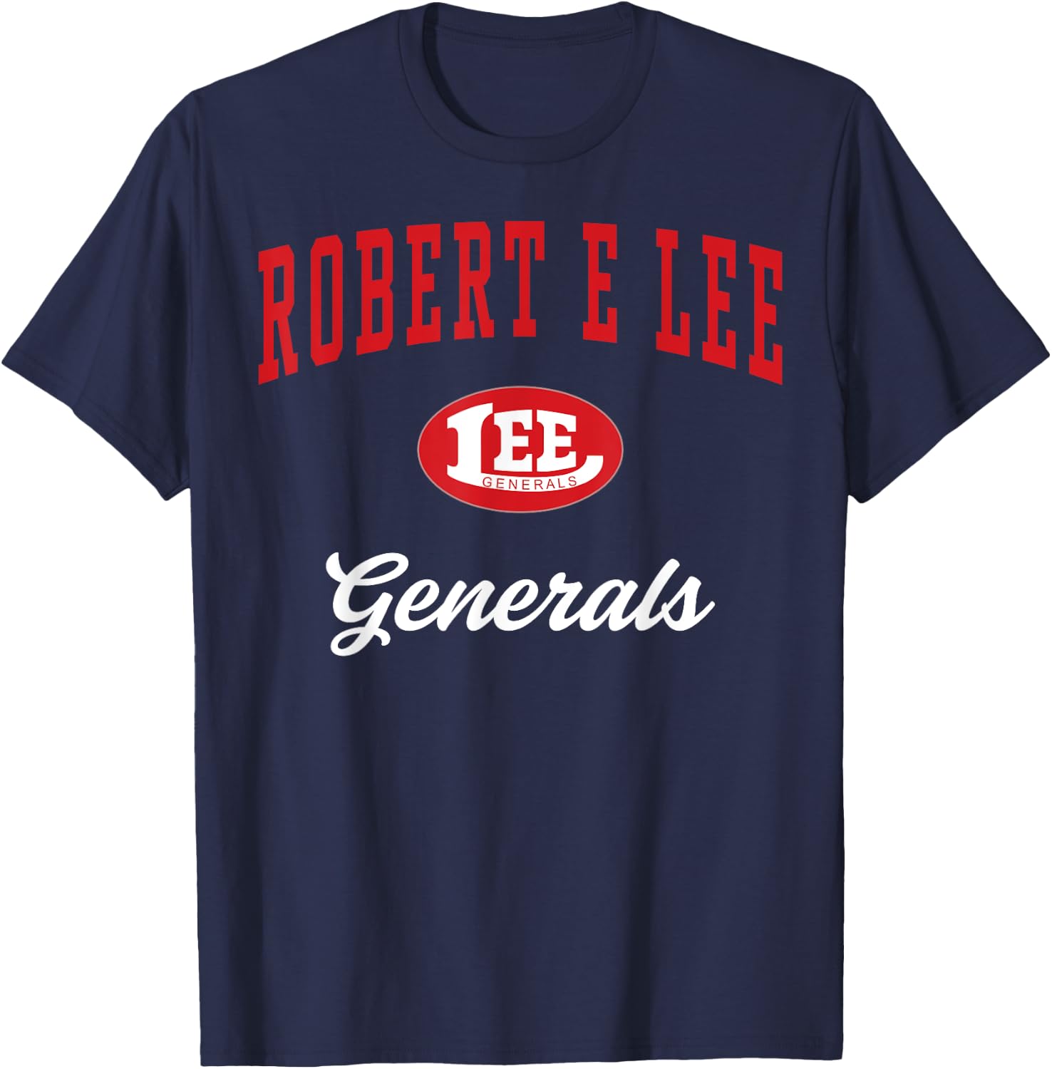 Robert E Lee High School Generals C3 T-Shirt - T-Shirt | Navy