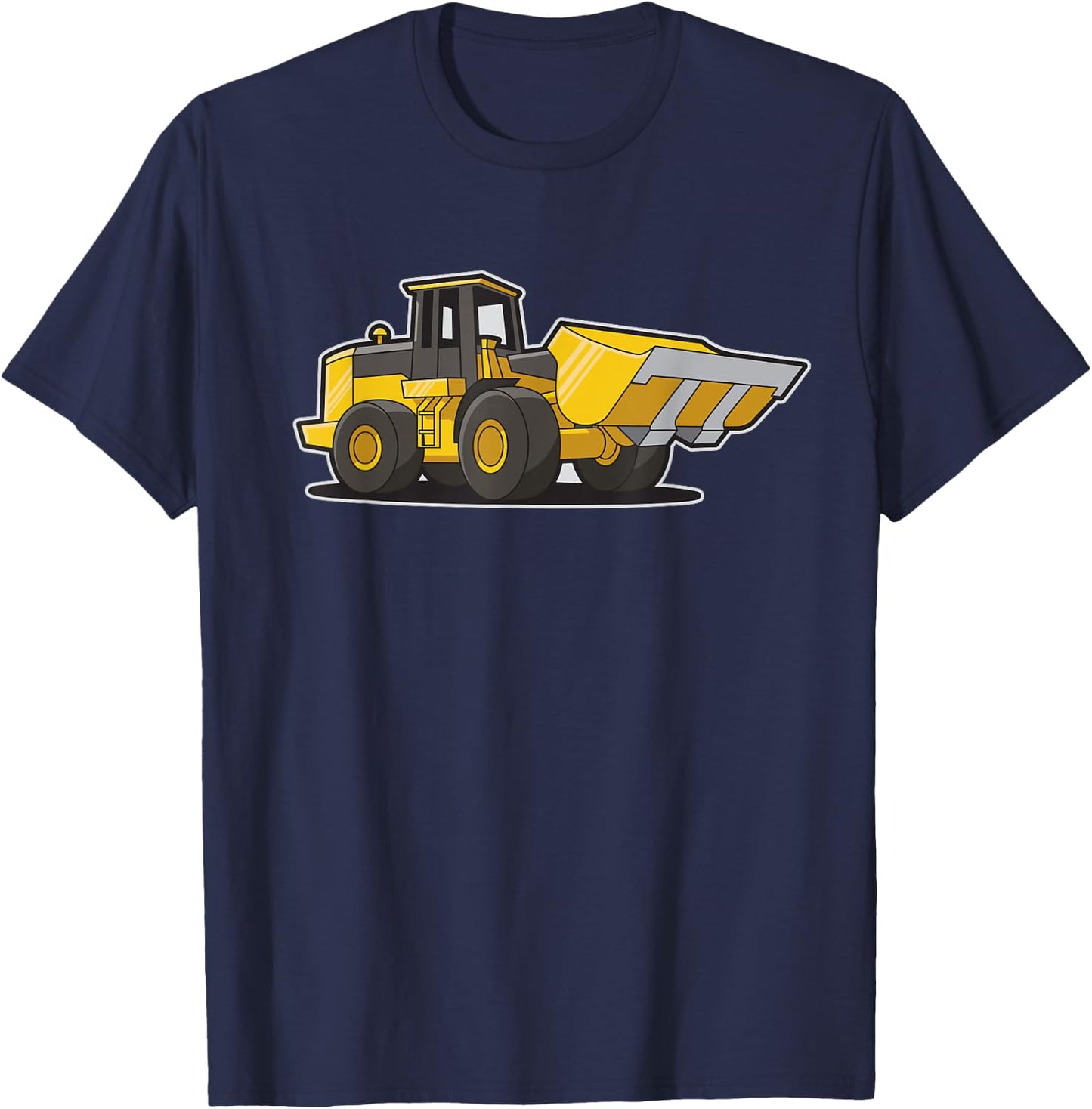 Construction Front Loader Tractor Shirt For Adults And Kids T-Shirt - T-Shirt | Navy