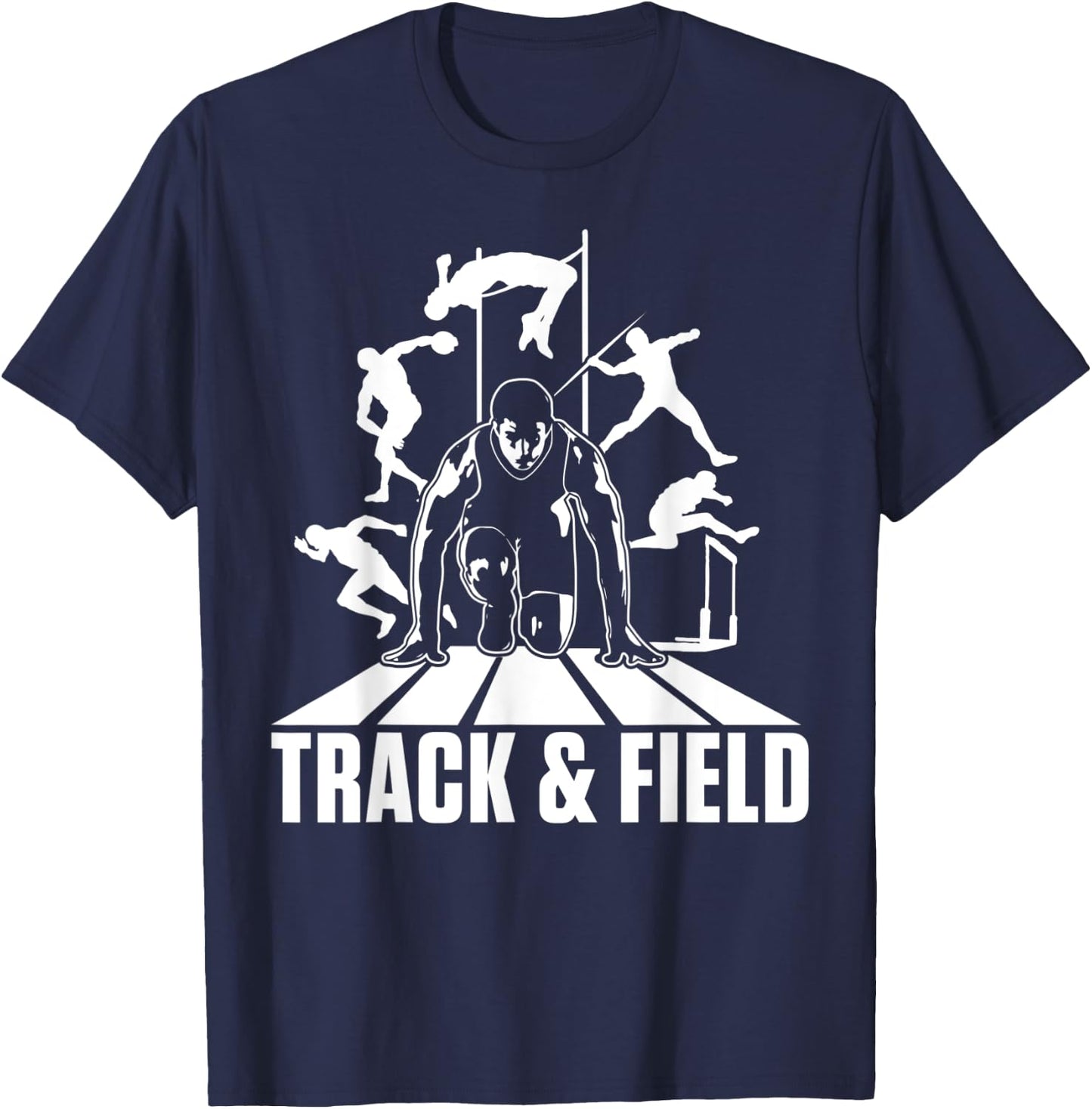 Cute Track And Field Athletics For Boys And Girls T-Shirt - T-Shirt | Navy