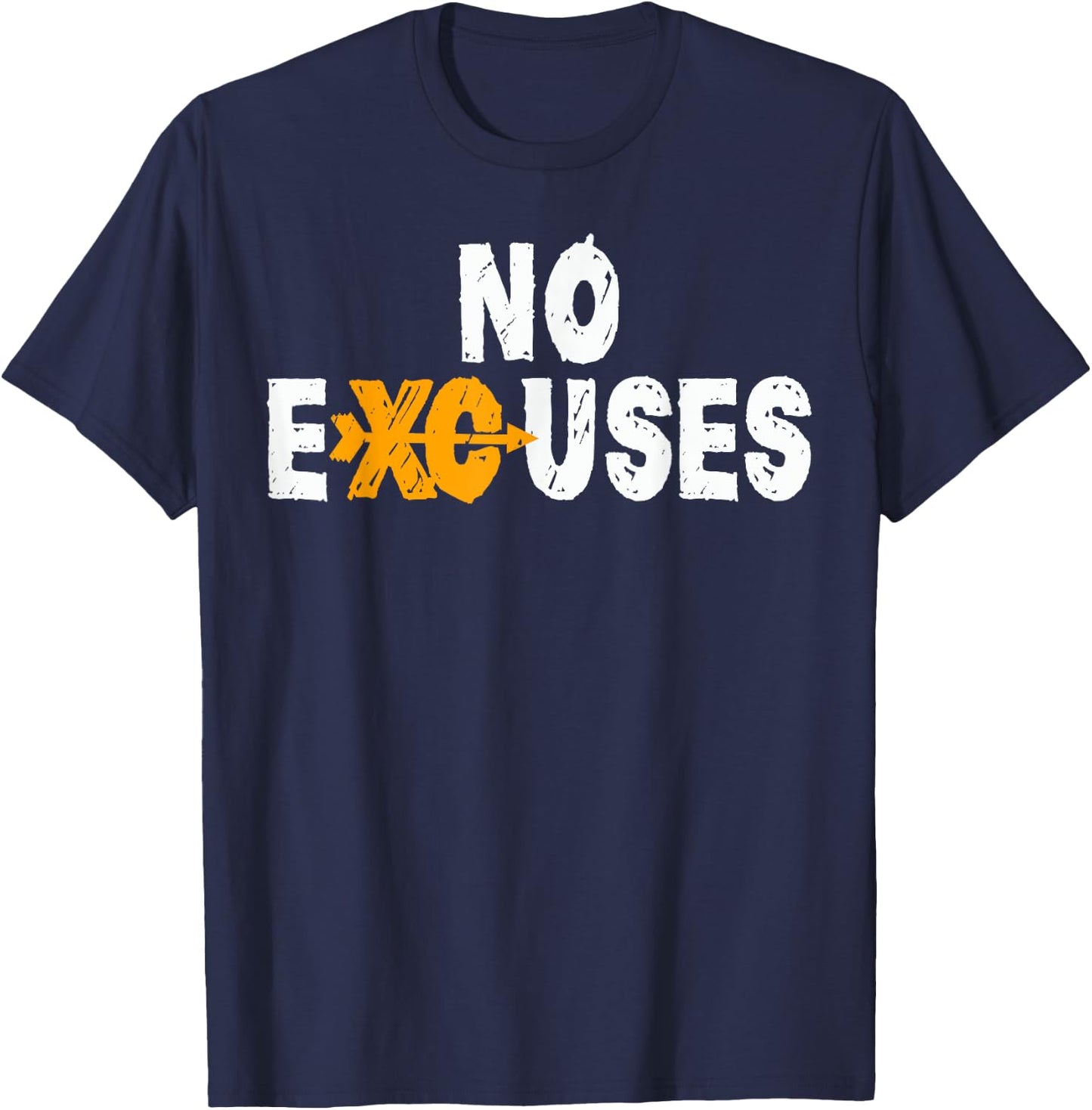 Cross Country Running Shirt for XC Runners - Women's No Excuses XC Running - Black - Small - Short Sleeve - Classic Fit - Cotton & Polyester Blend T-Shirt - T-Shirt | Navy