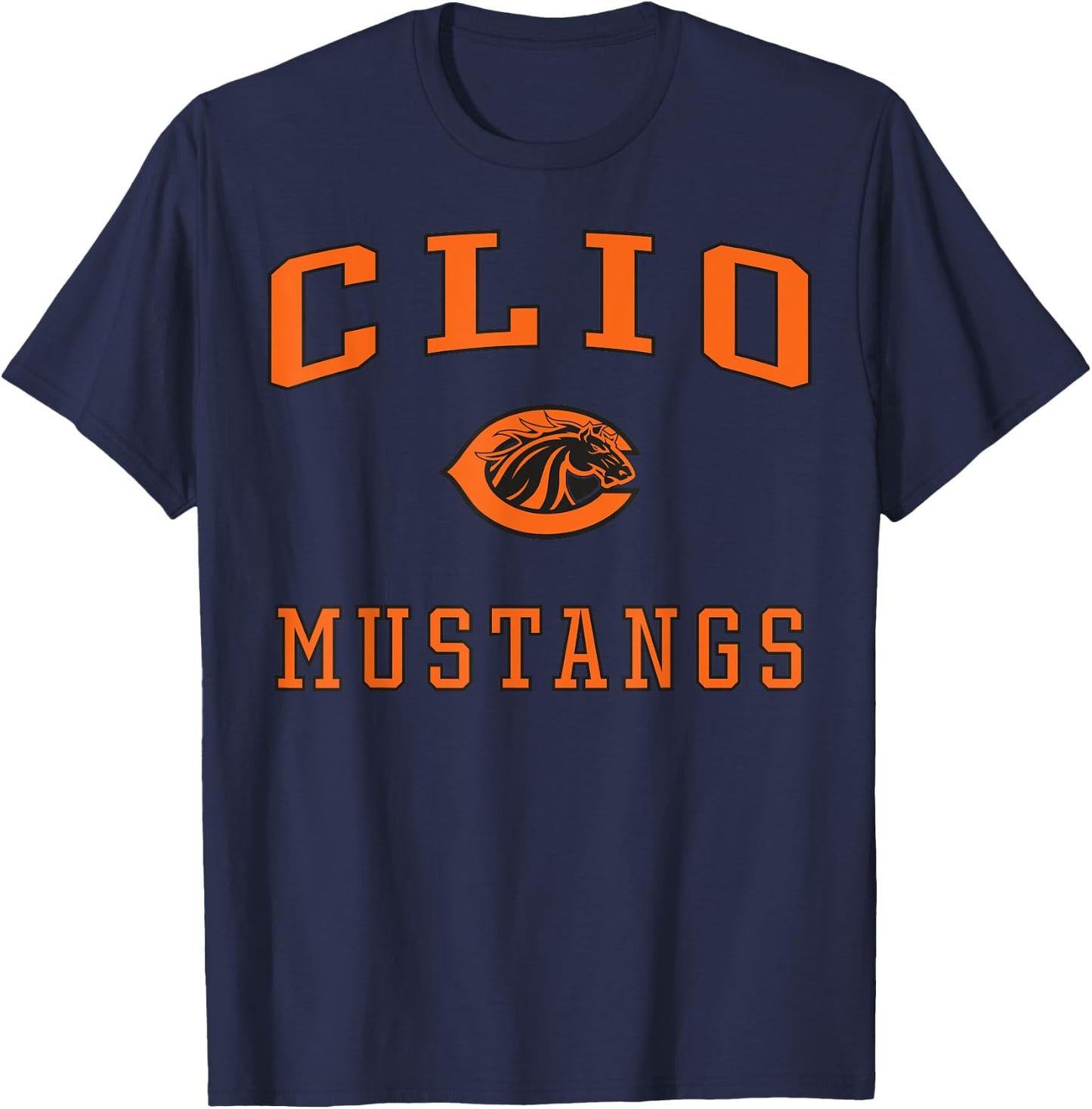Clio High School Mustangs T-Shirt - T-Shirt | Navy