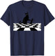 Ornery Cat Tipping Chess Piece Checkmate T-Shirt - T-Shirt | Navy