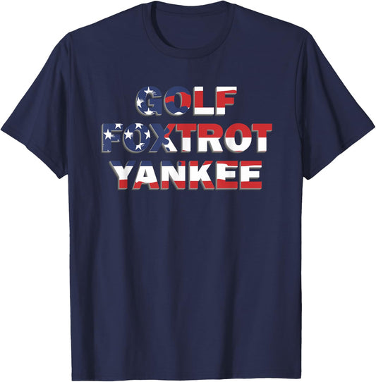 Golf Foxtrot Yankee GFY Funny Military Rude T-Shirt - T-Shirt | Navy