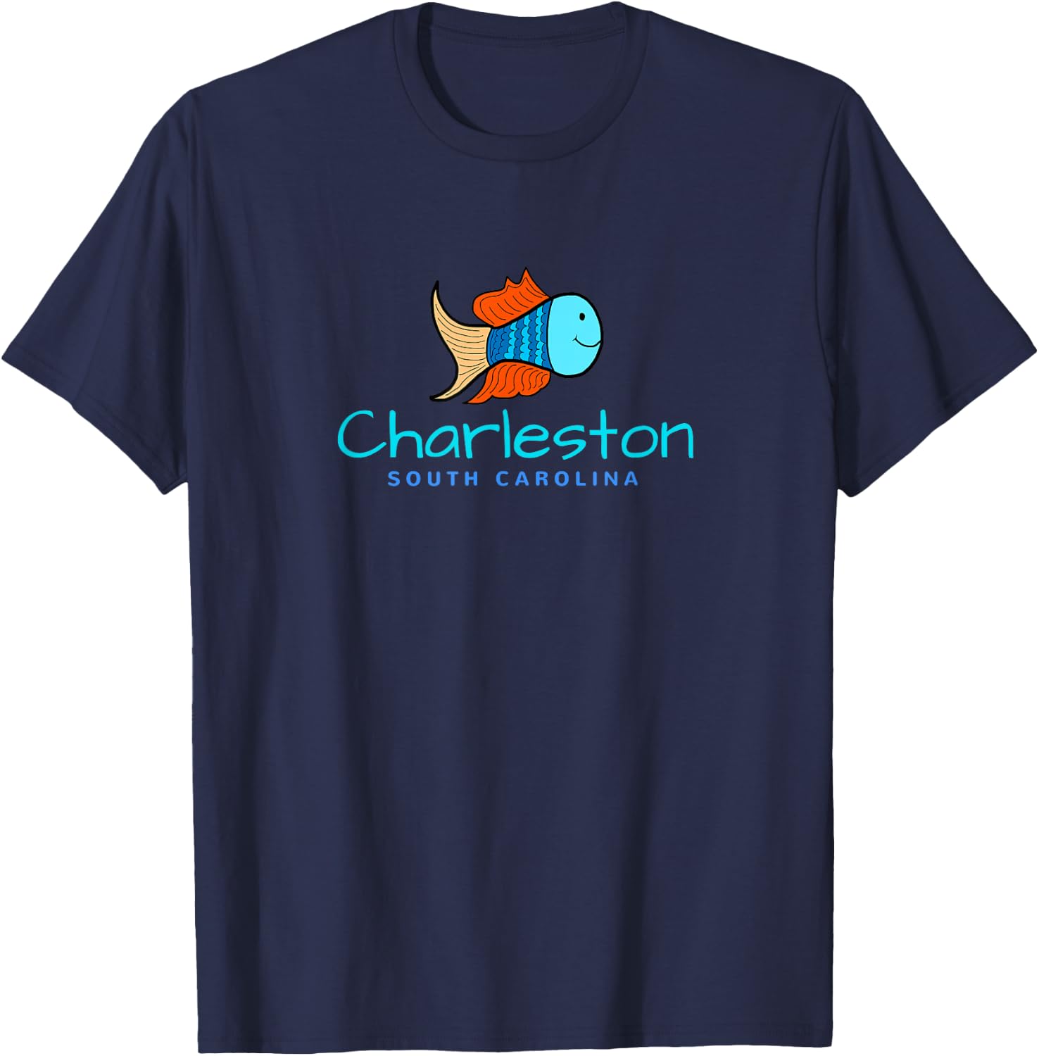 Charleston SC , Fun Fish South Carolina T-Shirt - T-Shirt | Navy