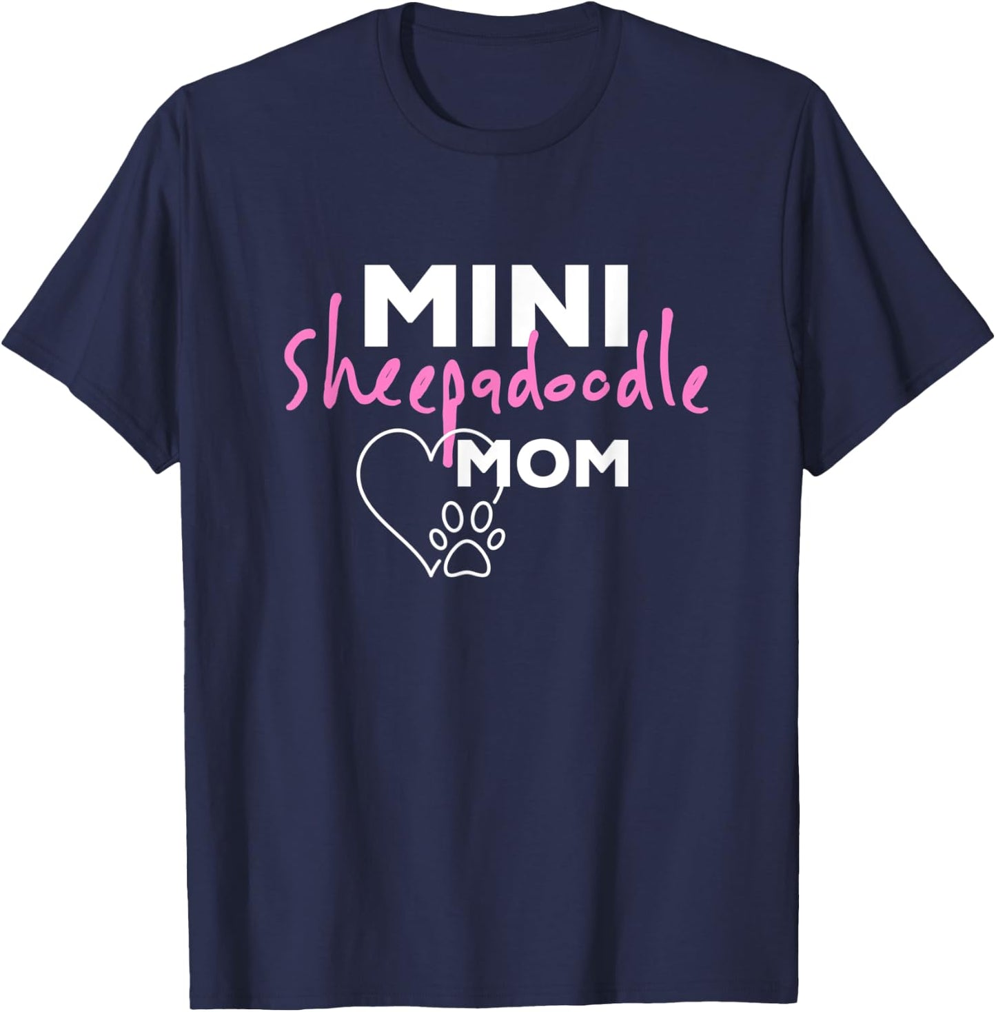 Mini Sheepadoodle Mom T-Shirt - T-Shirt | Navy