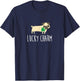 St Patricks Day Pug Shirt, Lucky Charm Dog Gift Women T-Shirt - T-Shirt | Navy