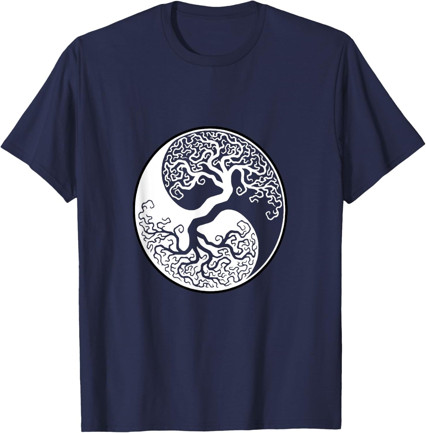 Yin Yang Tree Of Life T-Shirt - T-Shirt | Navy