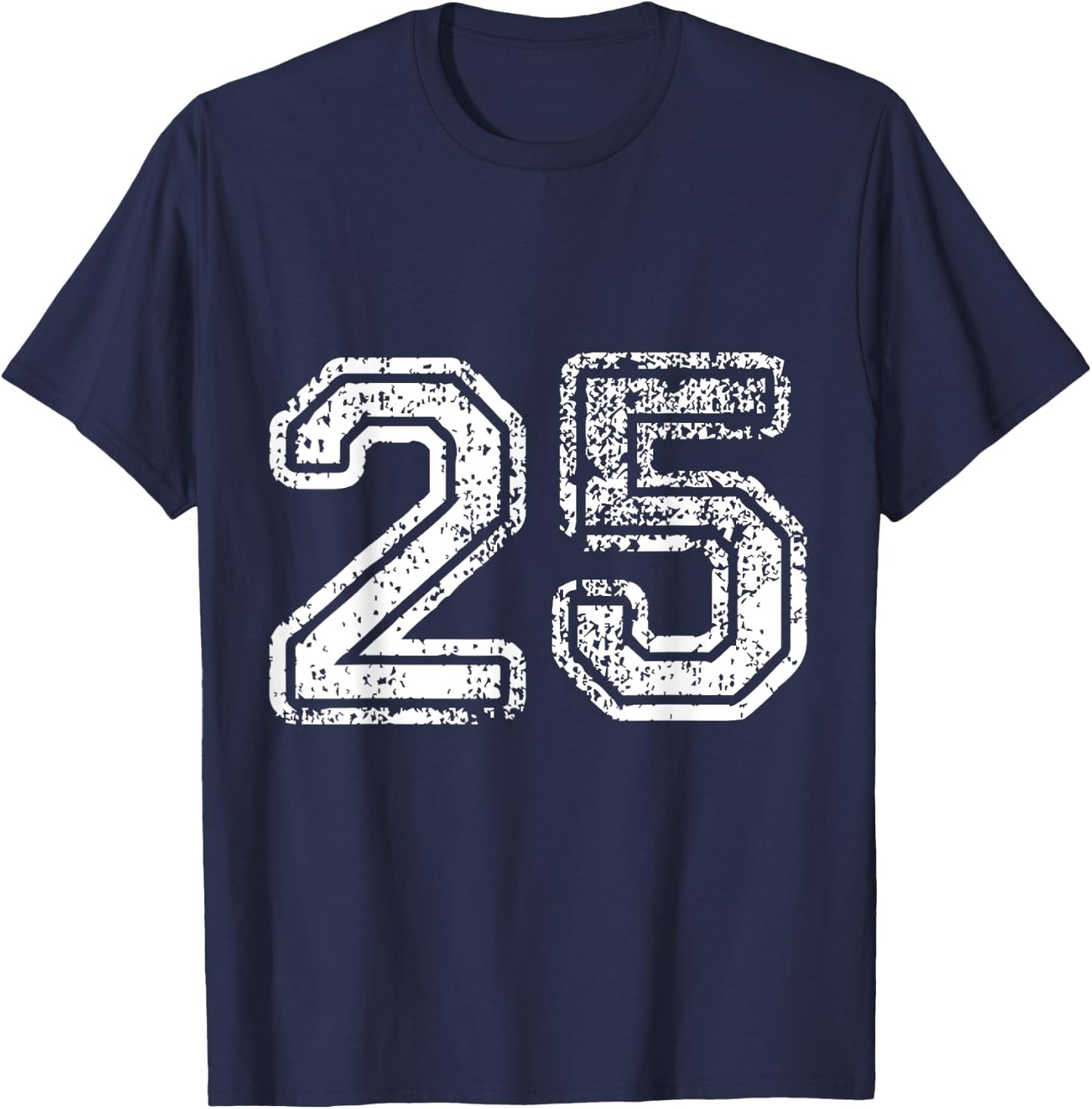 Distressed Number 25 Jersey T-Shirt - T-Shirt | Navy