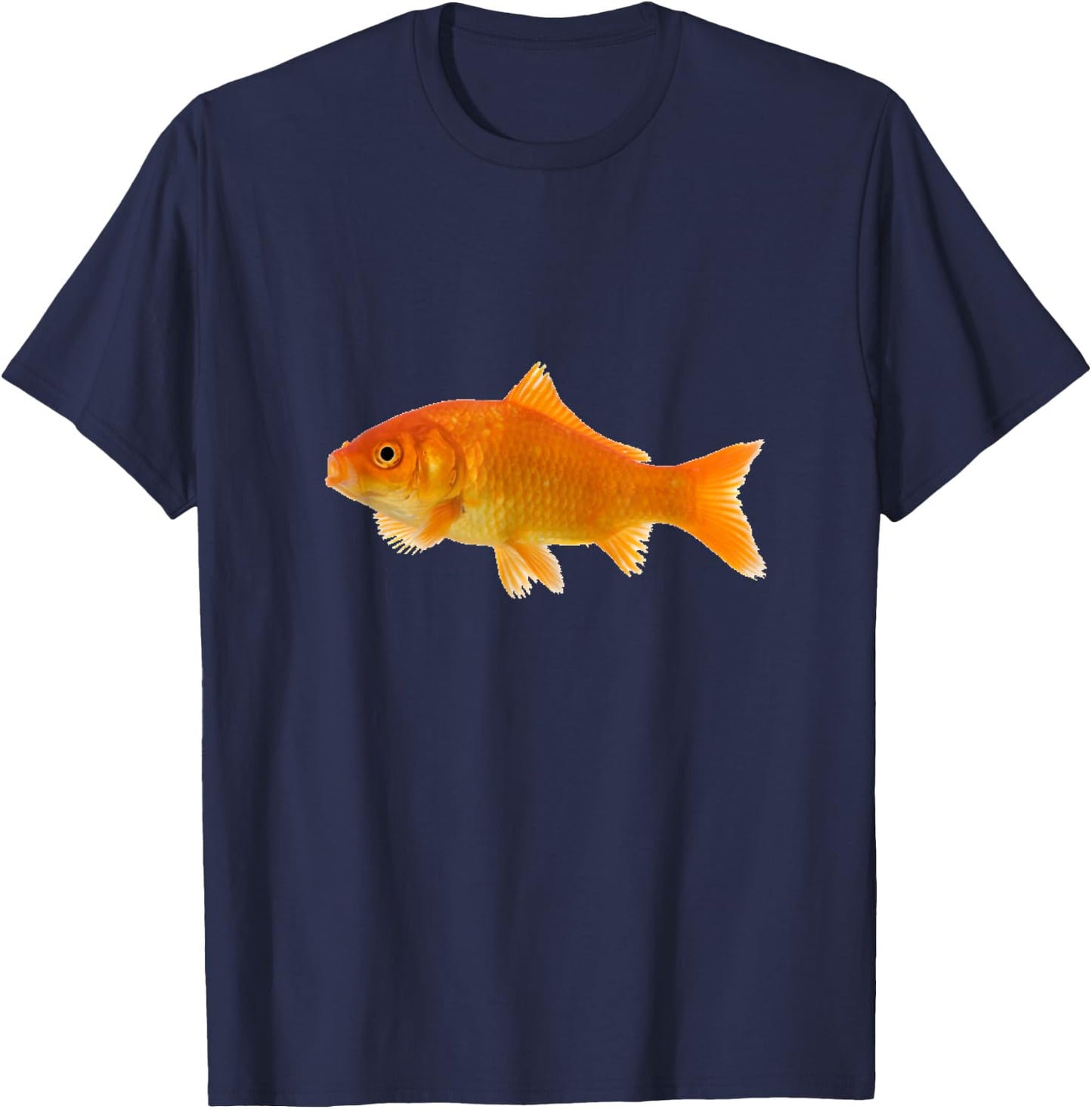 Goldfish Fish Orange Aquarium Fishy T-Shirt - T-Shirt | Navy