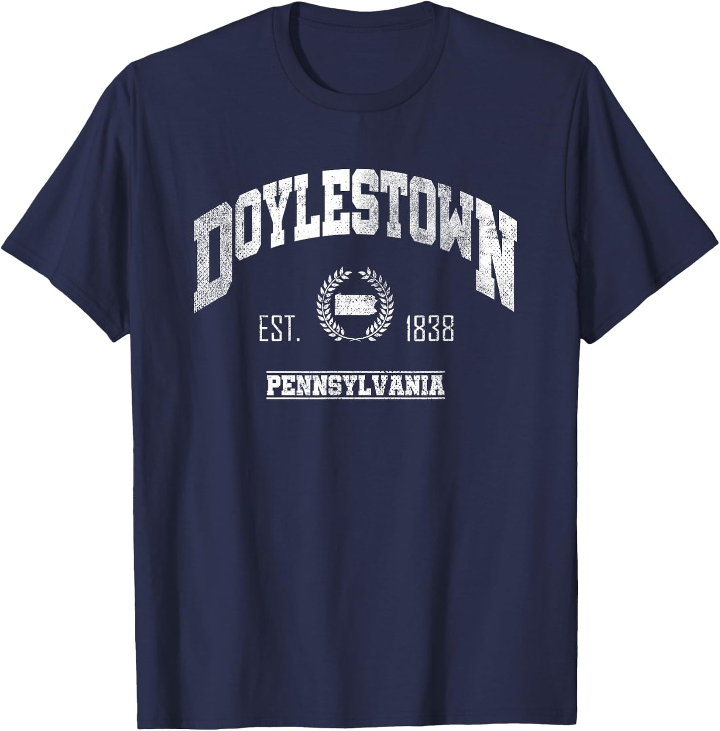 Doylestown PA | Pennsylvania | Vintage Throwback T-Shirt - T-Shirt | Navy