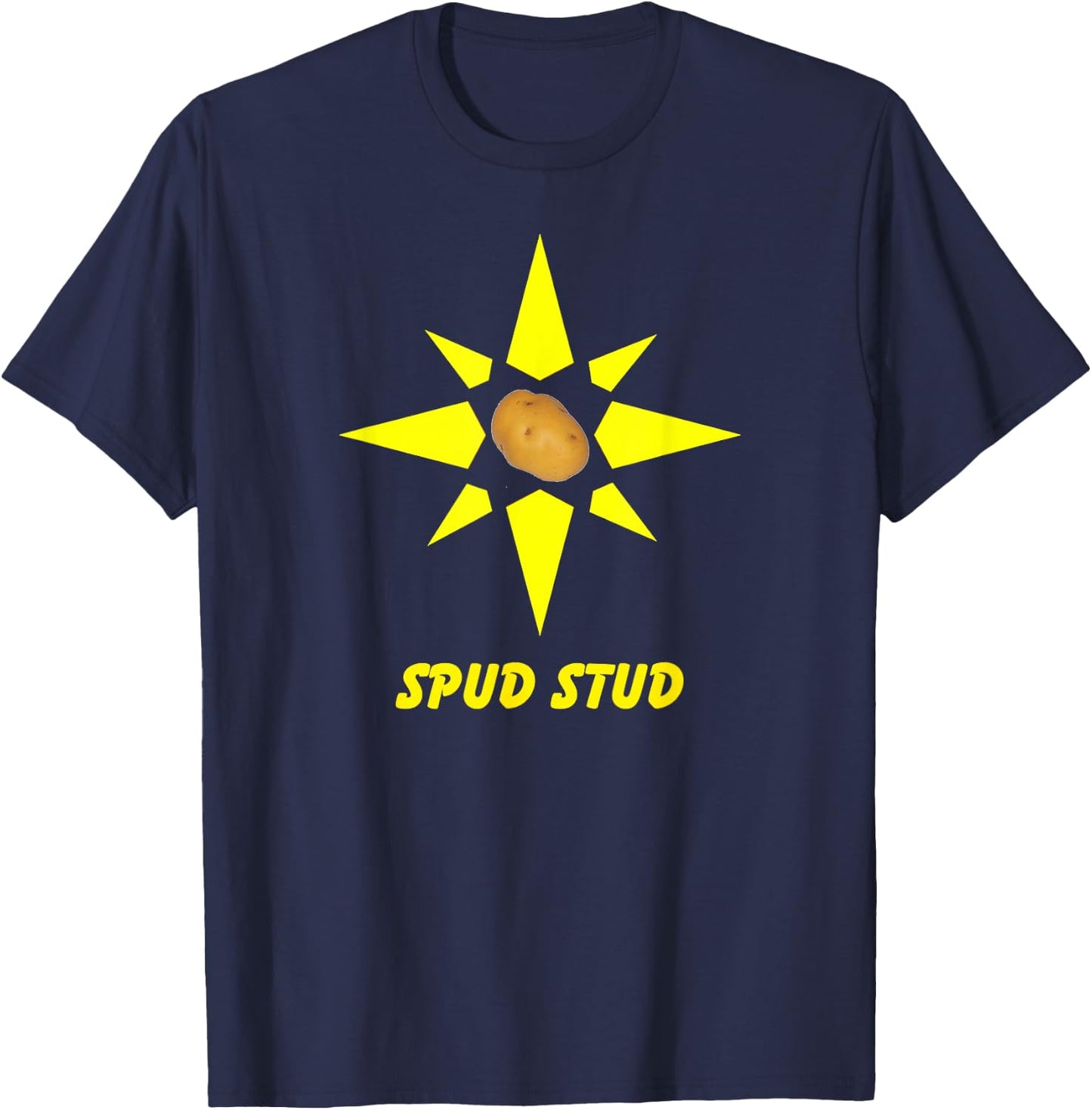 Spud Stud Potato Food Chef Cook T-Shirt - T-Shirt | Navy