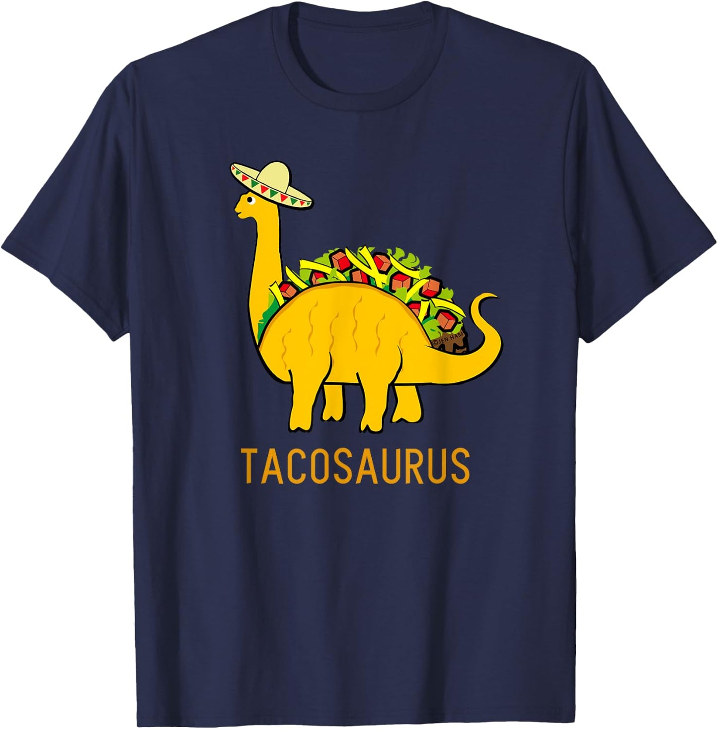 Tacosaurus Shirt Funny Taco Dinosaur Gift T-Shirt - T-Shirt | Navy
