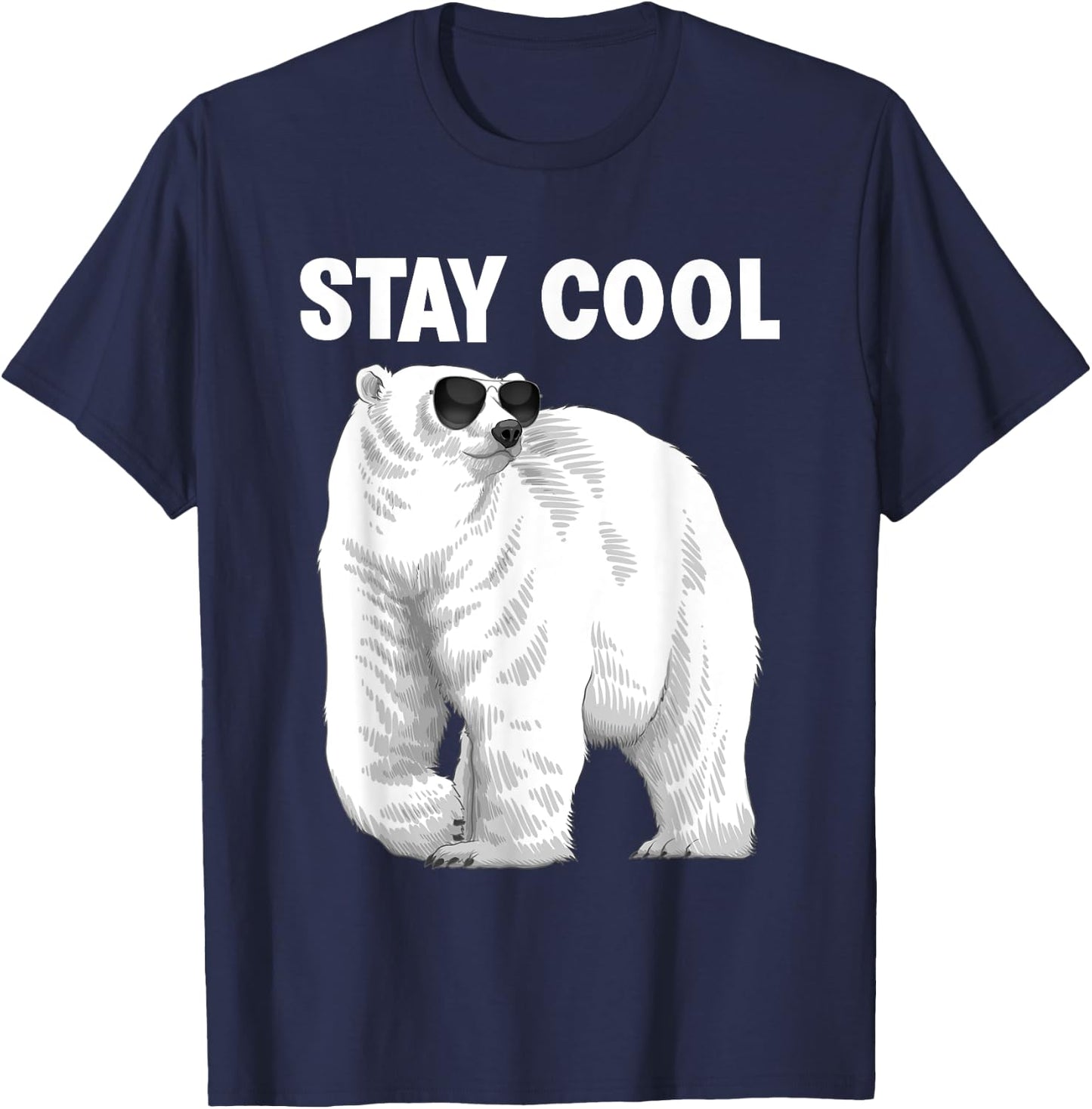 Cool Polar Bear Design Women Animal Polar Bear Lover T-Shirt - T-Shirt | Navy