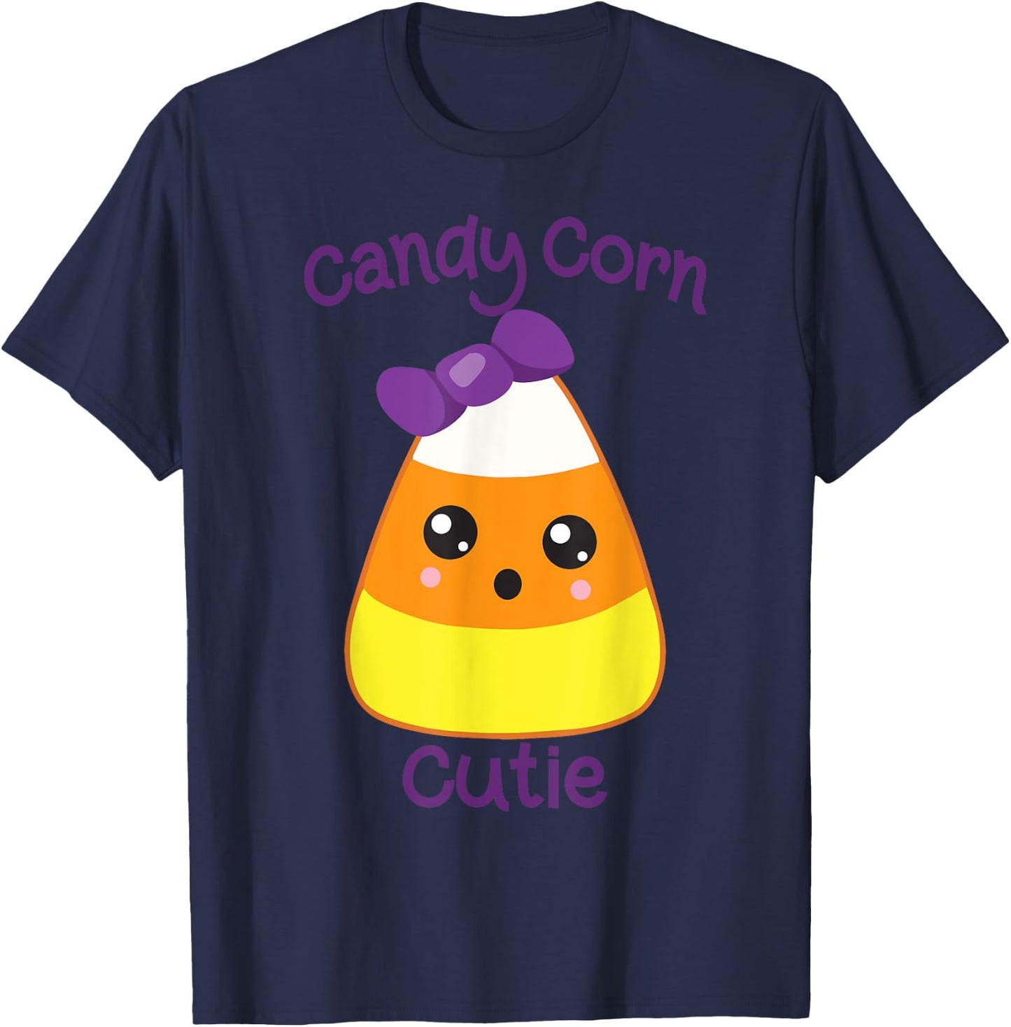 Candy Corn Cutie Cute Halloween Costume Graphic design T-Shirt - T-Shirt | Navy