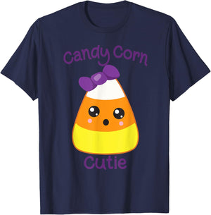 Candy Corn Cutie Cute Halloween Costume Graphic design T-Shirt - T-Shirt | Navy