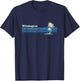 Wilmington NC Vintage 80s Palm Trees Sunset T-Shirt - T-Shirt | Navy