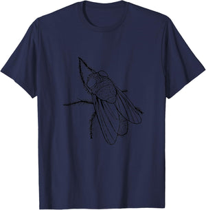 Fruit Fly Insect Print T-Shirt - T-Shirt | Navy