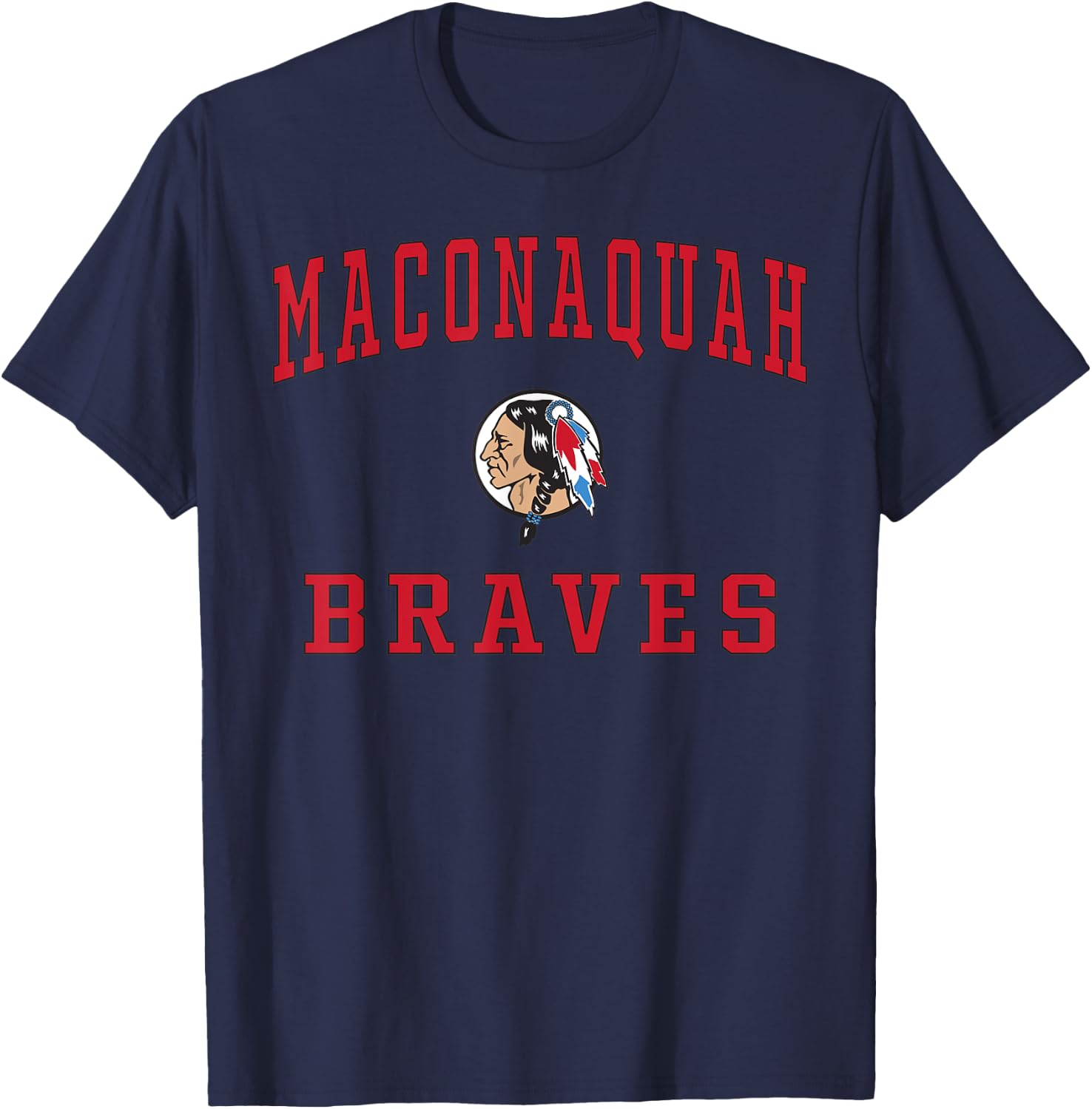 Maconaquah High School Braves T-Shirt - T-Shirt | Navy