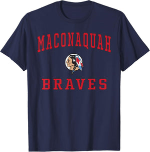 Maconaquah High School Braves T-Shirt - T-Shirt | Navy