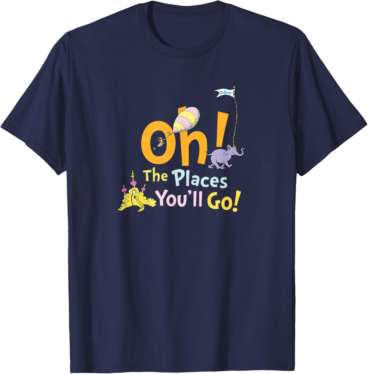 Dr. Seuss Oh The Places You'll Go T-Shirt - T-Shirt | Navy