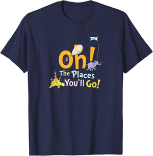 Dr. Seuss Oh The Places You'll Go T-Shirt - T-Shirt | Navy