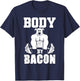Funny Body By Bacon Gym Lifting T-Shirt - T-Shirt | Navy