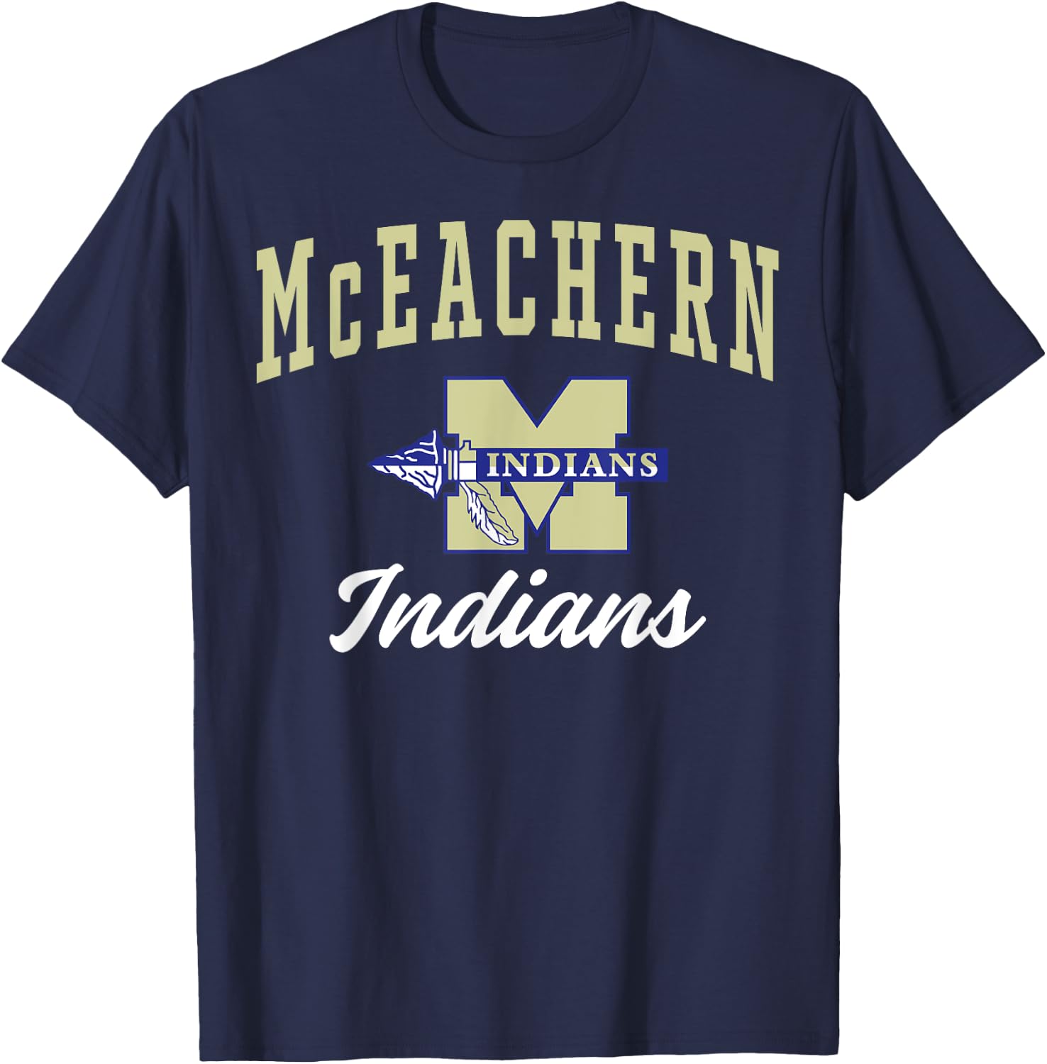 McEachern High School Indians C3 T-Shirt - T-Shirt | Navy