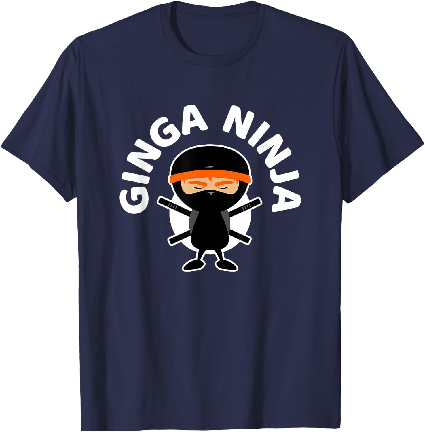 Ginga Ninja - Cool Ginger Red Hair Ninja T-Shirt - T-Shirt | Navy