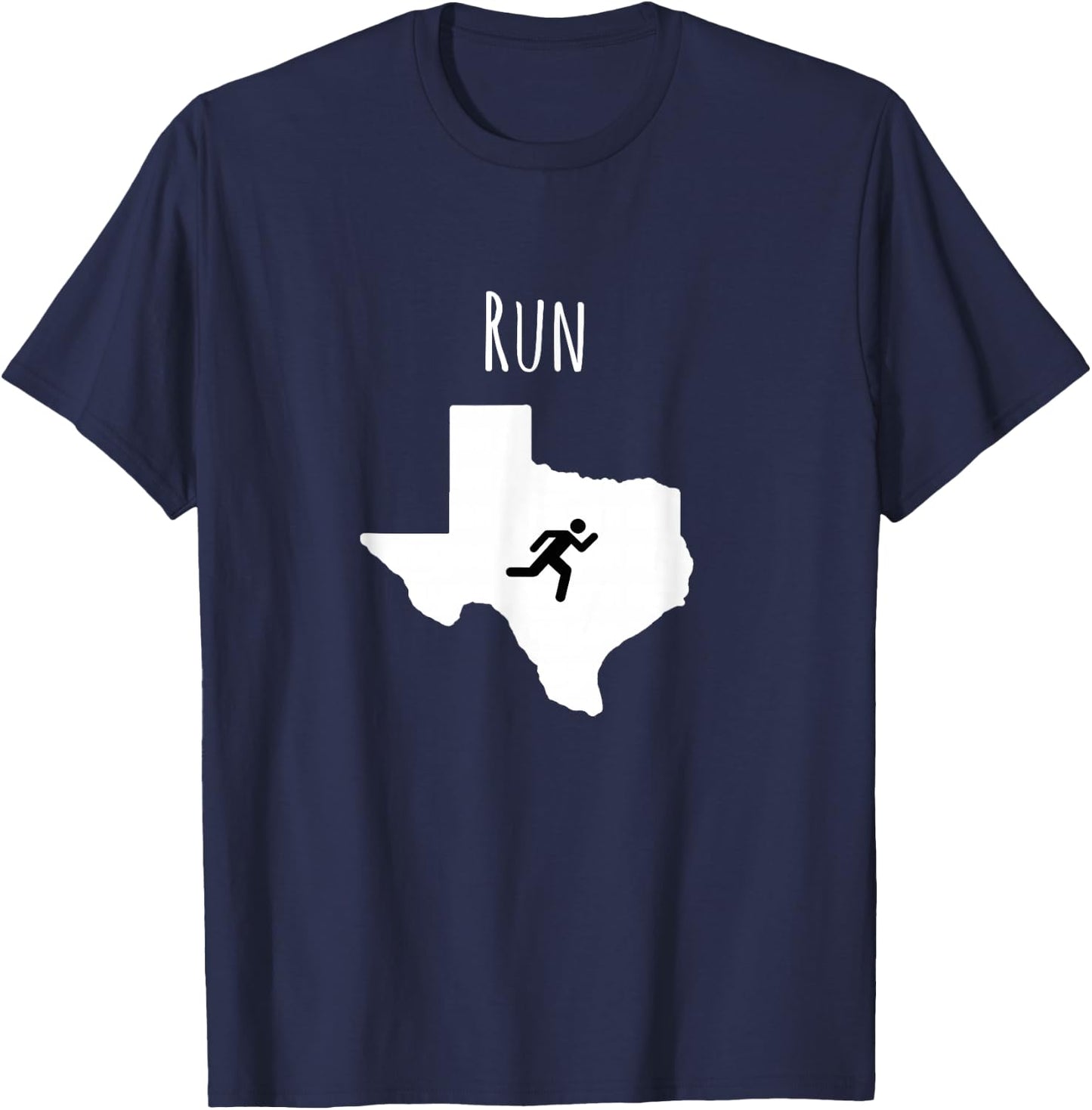 Run Texas Shirt, Runner , Texas Running T Shirt T-Shirt - T-Shirt | Navy