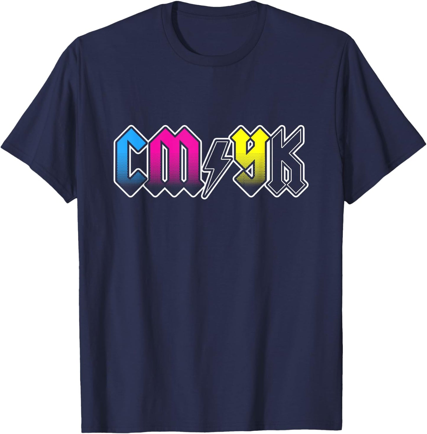 CMYK Rock Band - Graphic Designer Gift T-Shirt - T-Shirt | Navy