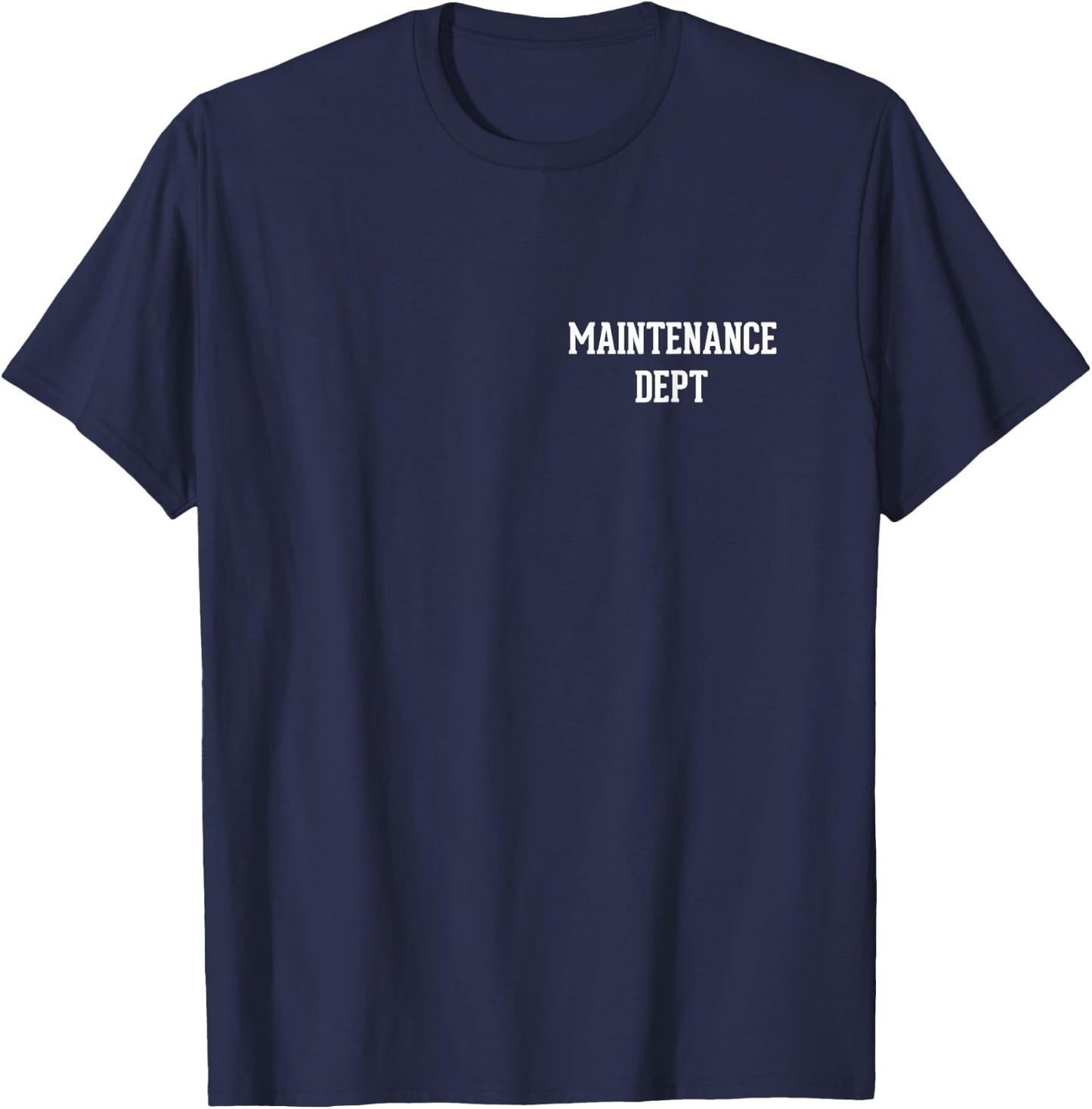 Maintenance Dept Employee Uniform T-Shirt - T-Shirt | Navy