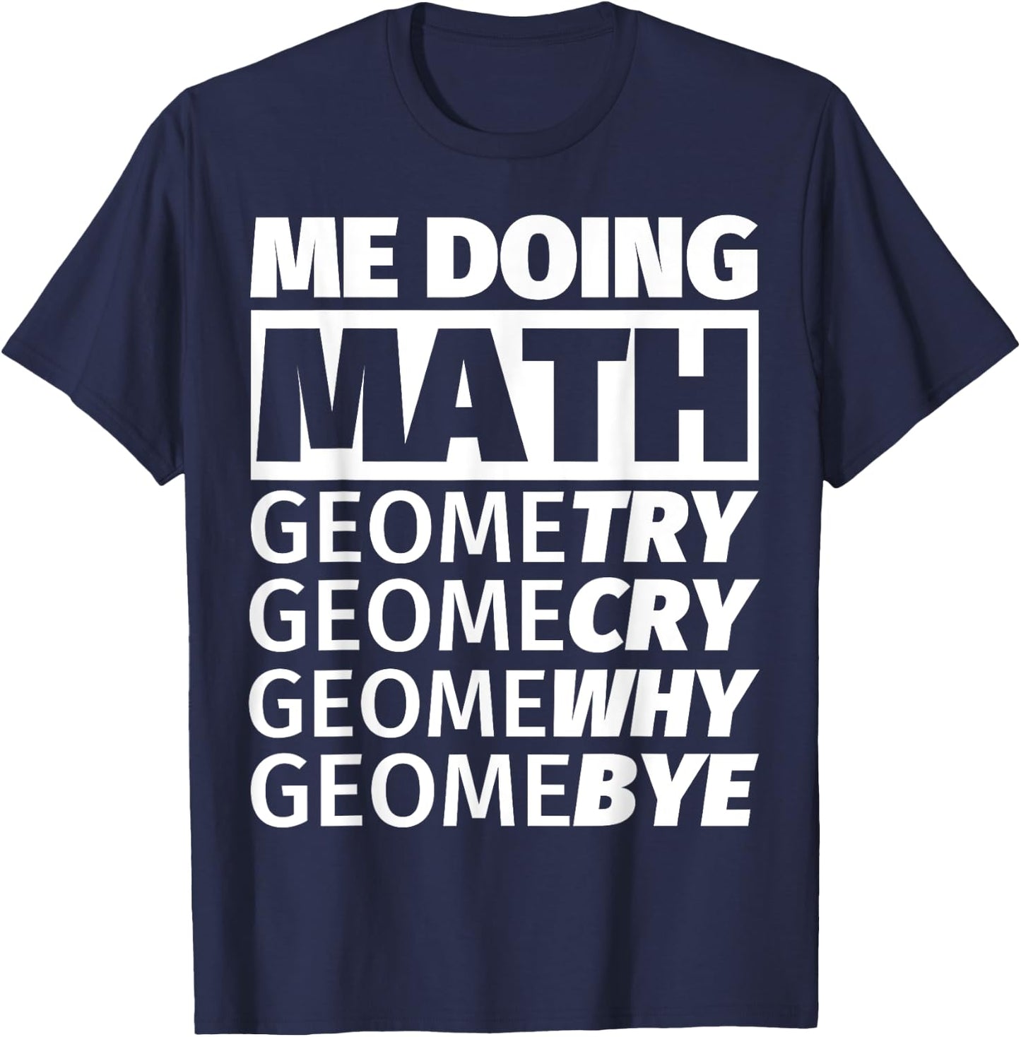 Anti Math I Hate Math School Mathematics Noob T-Shirt - T-Shirt | Navy
