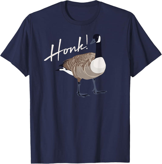 Canadian Goose Shirt Honk Funny Cute Bird Hunter Gift T-Shirt - T-Shirt | Navy