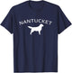 Nantucket Dog White T-Shirt - T-Shirt | Navy