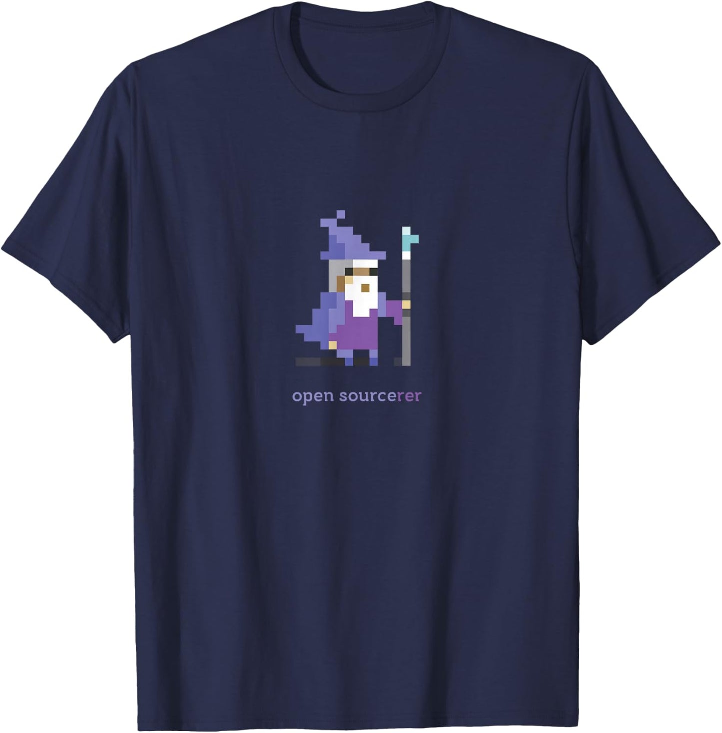 Open Source Sorcerer - Programmer Shirt T-Shirt - T-Shirt | Navy