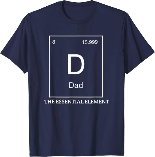 DAD Chemistry Periodic Table Father's Day Funny T Shirt Gift T-Shirt - T-Shirt | Navy
