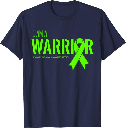 I am a Warrior Lymphoma Cancer Awareness Shirt T-Shirt - T-Shirt | Navy