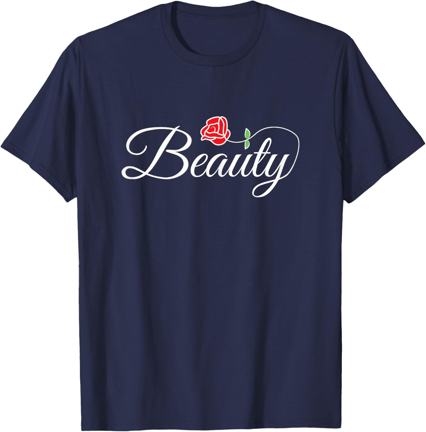 Beauty and Beast Shirts Matching Couple Outfits T-Shirt - T-Shirt | Navy