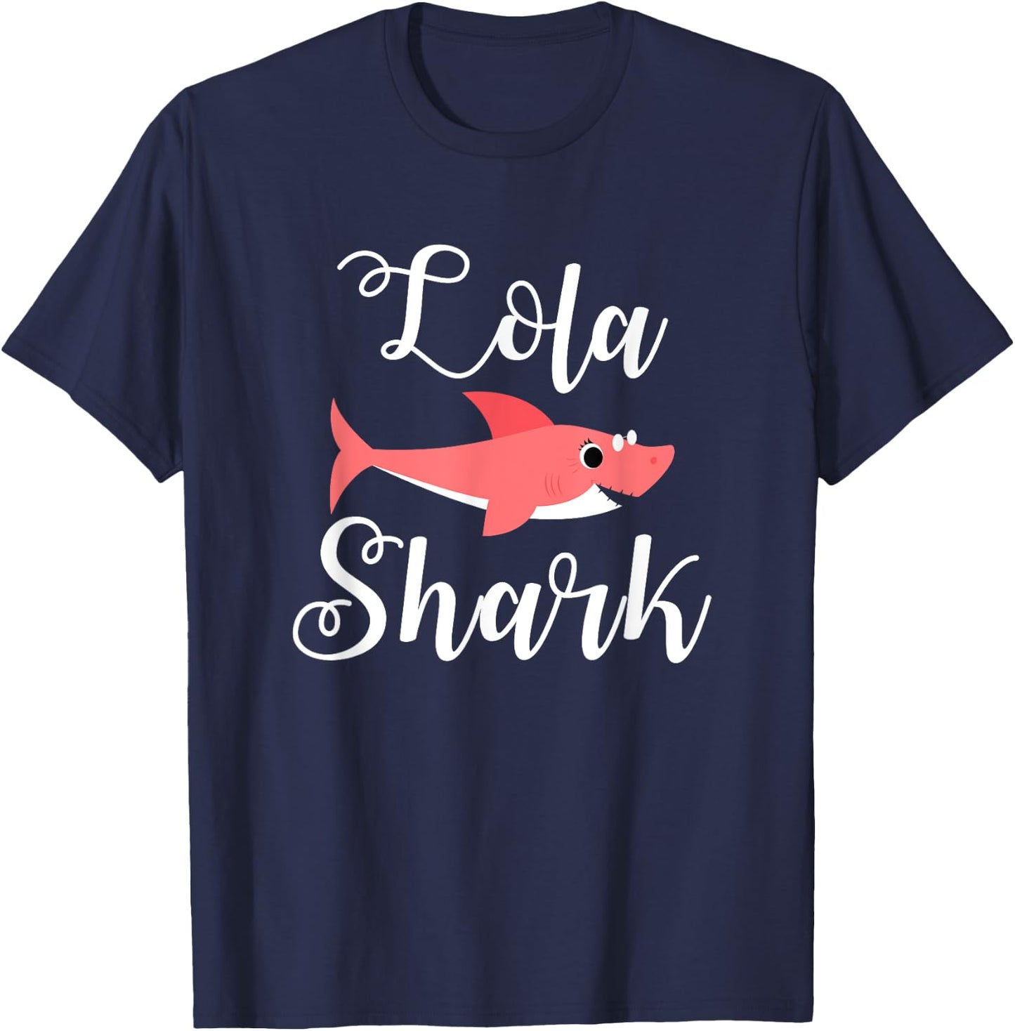 Lola Shark Funny Grandma Mothers Day Gift Women's T-Shirt - T-Shirt | Navy