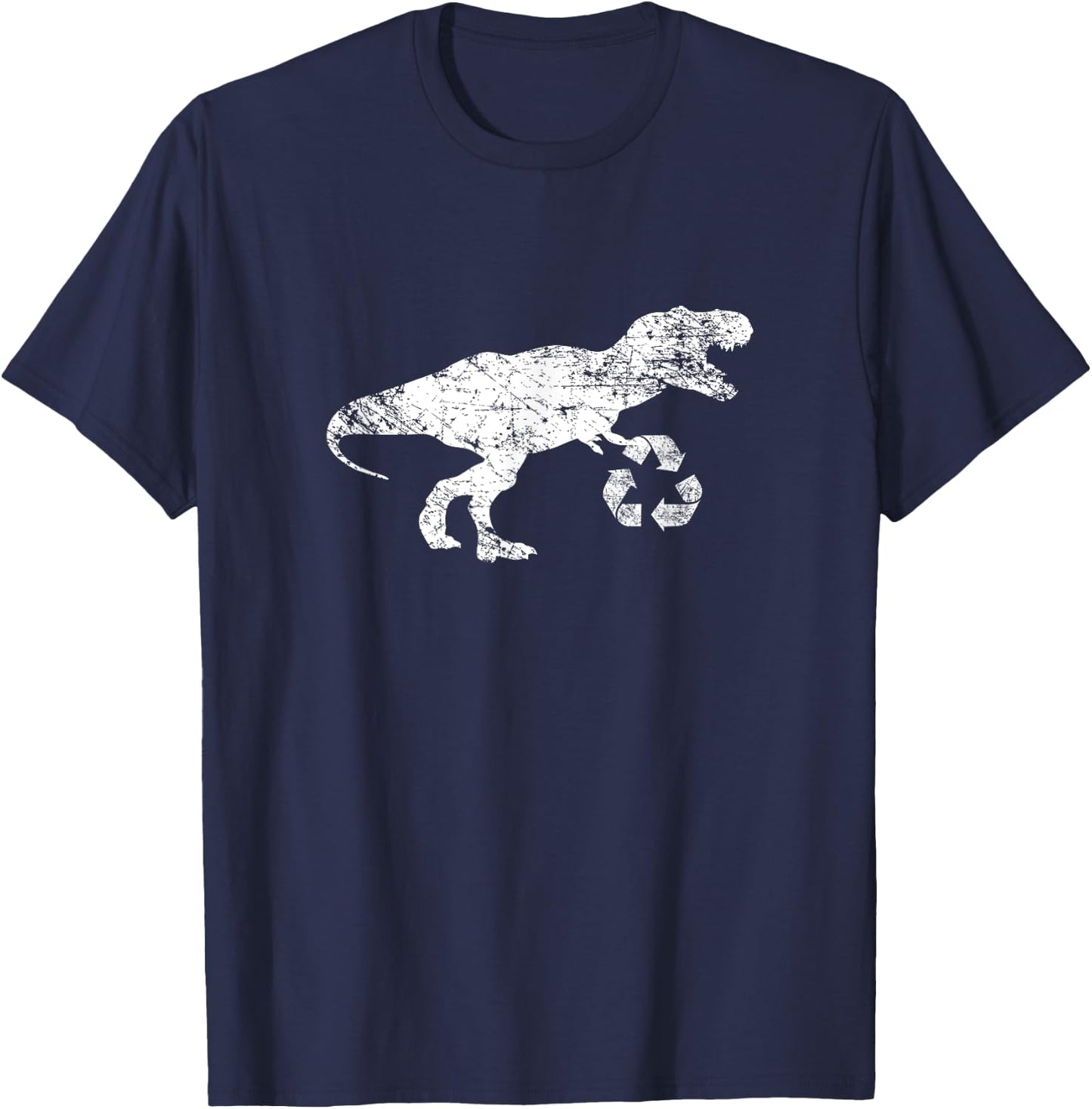 Recycle Rex Shirt Funny Cute Earth Day Dinosaur Recycle Gift T-Shirt - T-Shirt | Navy