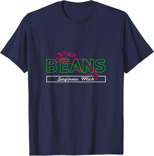 Beans Bunny Saginaw Michigan Nostalgia T-Shirt - T-Shirt | Navy