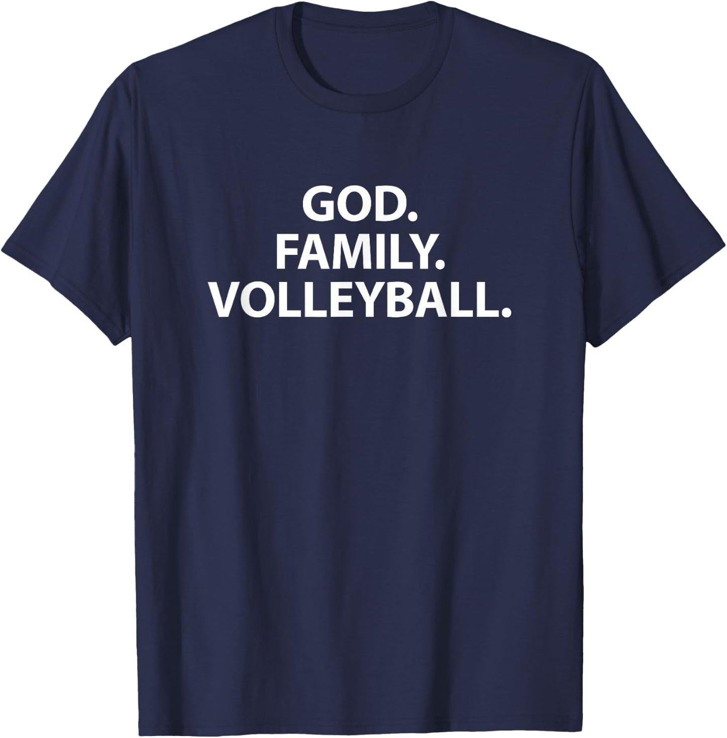 God Family Volleyball for Volley Player Family or Mom T-Shirt - T-Shirt | Navy